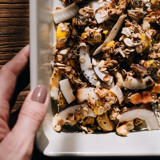 zdrowa granola z kokosem
